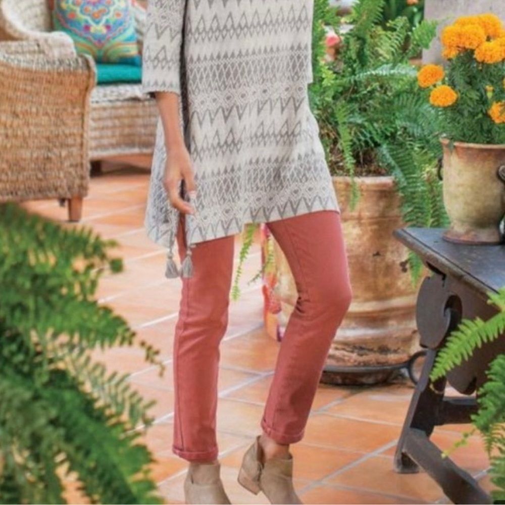 Soft Surroundings PXL Petite Coral Pull On Stretch Pants - Picture 2 of 10